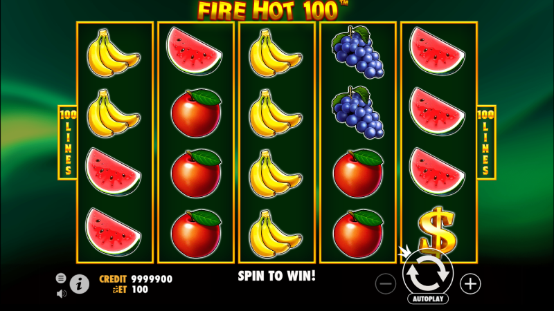 รีวิวสล็อต Fire Hot 100 เกมผลไม้จากตู้โบราณ
